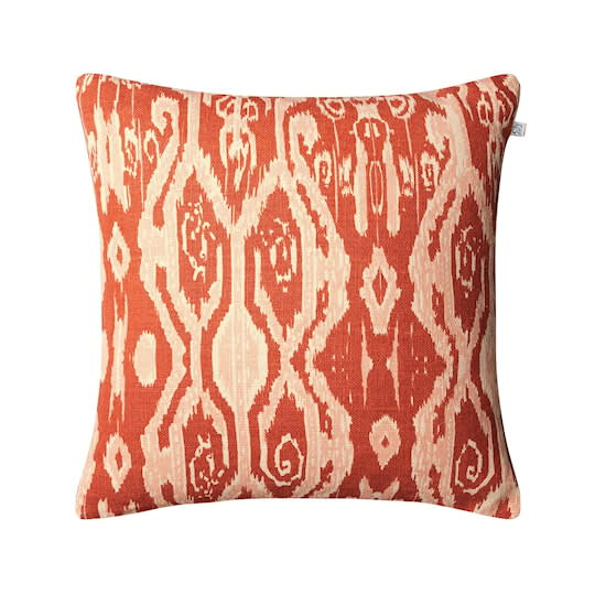 Chhatwal &amp; Jonsson Ikat Madras Kuddfodral Apricot Orange/Rose 50x50