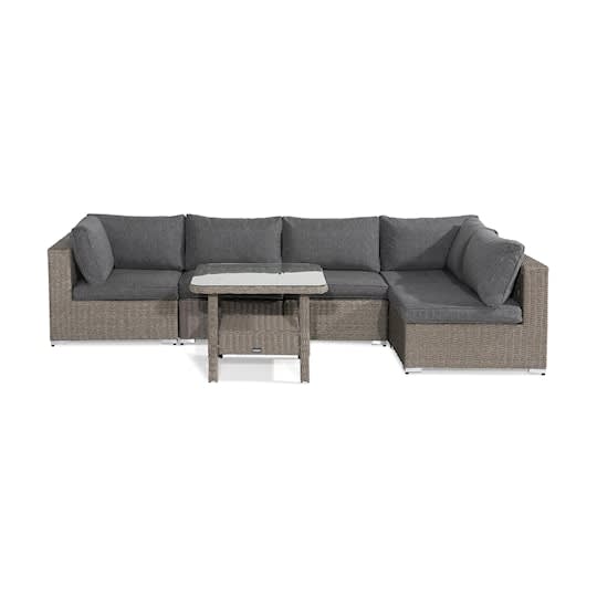 Nordic Outdoor Lillian 5-seter Loungesofa Brun/Mørkegrå