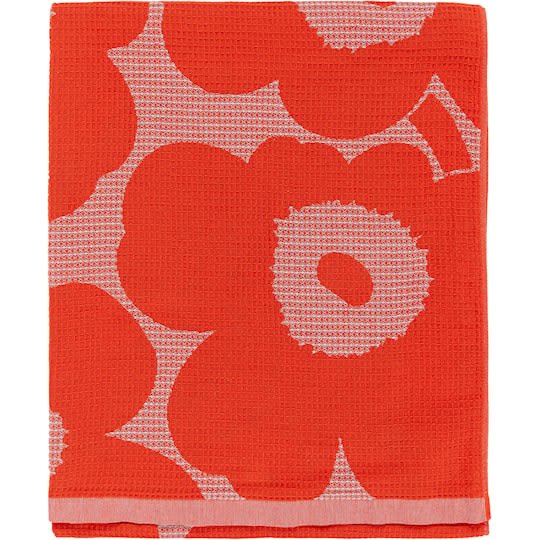 Marimekko Unikko Strandhåndkle Orange/Light Blue 100x180