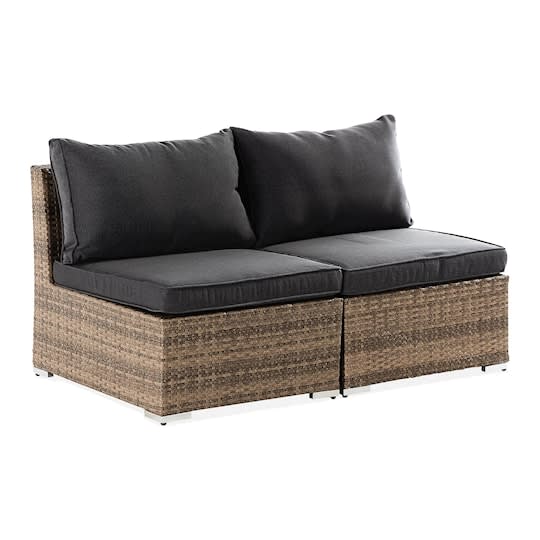 Nordic Outdoor Flynn 2-sits Loungmodul Sand/Mörkgrå