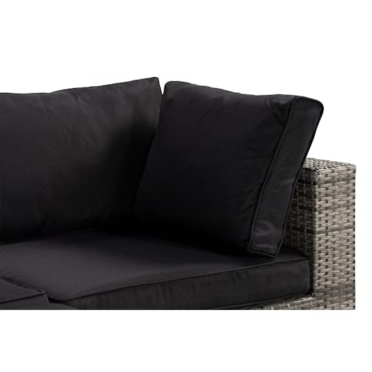 Nordic Outdoor Bora 4-seters lounge sofa inkl. Divan/Blokk bord Grå