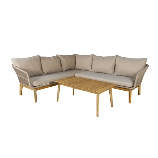 Nordic Outdoor Cia Loungesoffa inkl Bord Latte/Natur