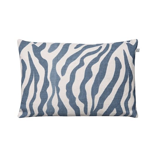 Chhatwal &amp; Jonsson Zebra Leinen Kissenbezug Himmelblau 40x60