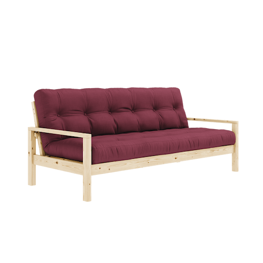 Karup Design Knob Bäddsoffa Natur/Bordeaux 130cm