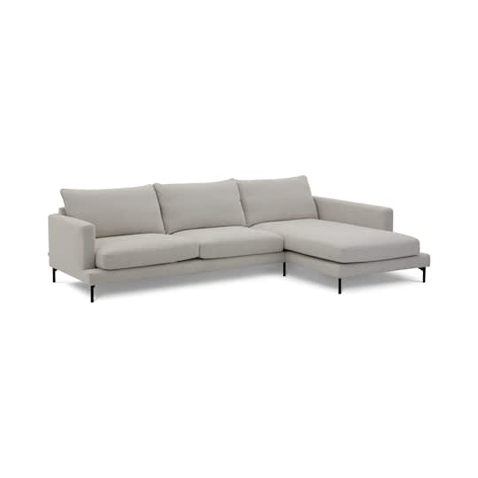 Sleepo Olivia 4-Seters Sjeselong Sofa Høyre Natur 297cm