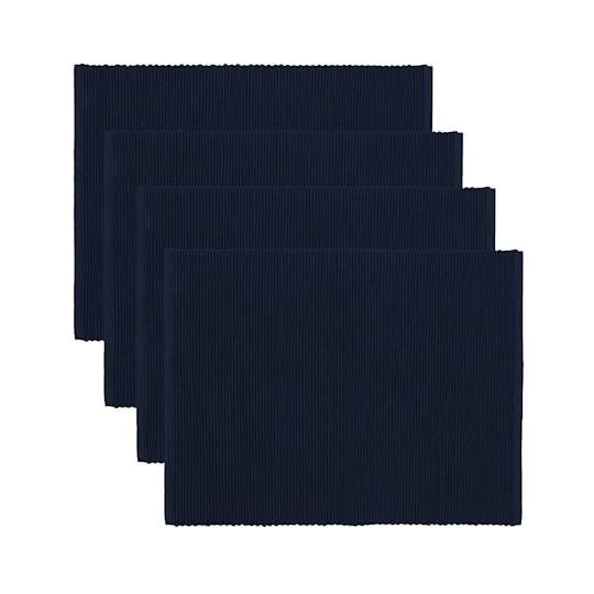 Linum Uni Pöytätabletti Dark Navy Blue 35x46 4 kpl