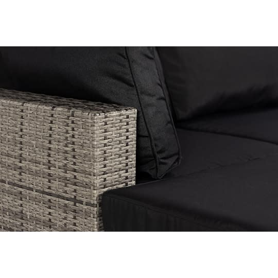 Nordic Outdoor Bora 7-seters lounge sofa inkl. bord med hylle Grå 75x75cm