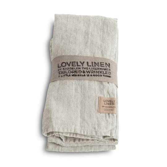 Lovely Linen Lovely Servett Linne Light Grey 4-Pack