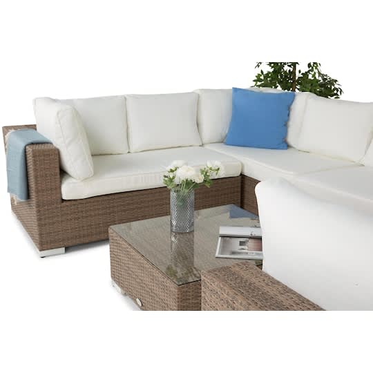 Nordic Outdoor Bora 10-seter Loungesofa inkl. Divan/Bord Sand