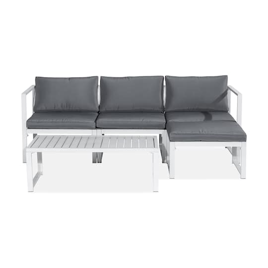 Nordic Outdoor Dublin Loungesofa inkl. Bord Grå/Hvit