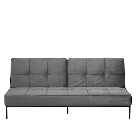 Nordic Home Sund Schlafsofa Samt Hellgrau 198cm