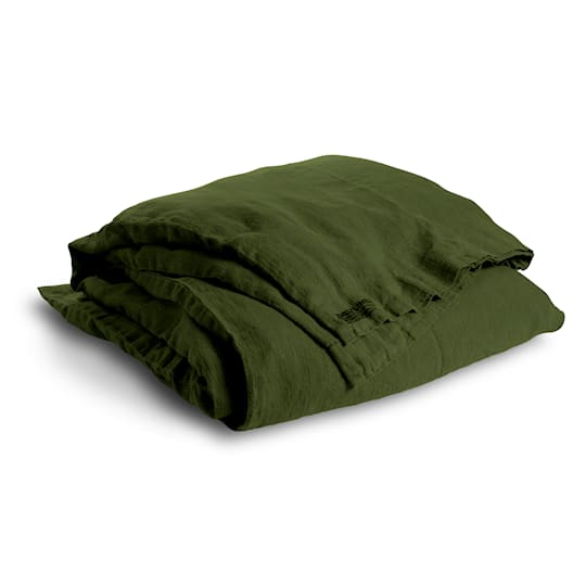 Lovely Linen Pussilakana Jeep Green Double