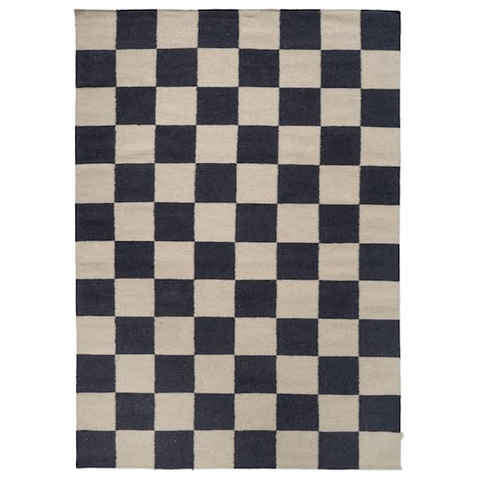 Classic Collection Squares Villamatto Musta/Luonto 250x350