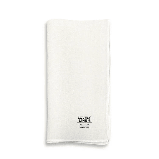 Lovely Linen Grace Serviette White 42x42 4er-pack