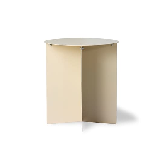 HKliving Metal Sidebord Cream Ø40