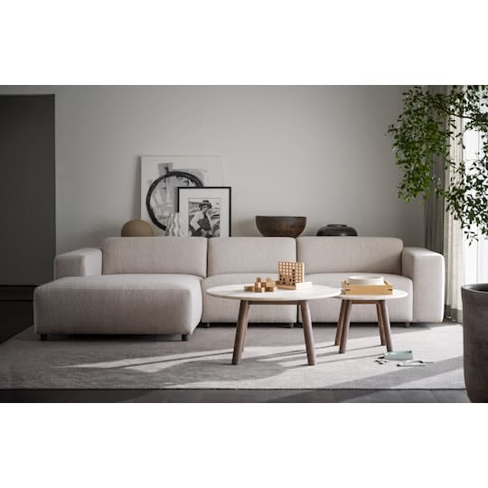 Rowico Home Willard 4-Sitzer Sofa Chaiselongue Links Hellbeige