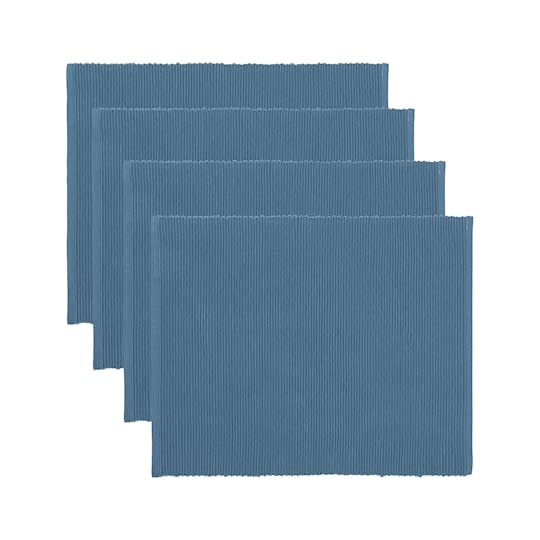 Linum Uni Bordstablett Deep Sea Blue 35x46 4-pack