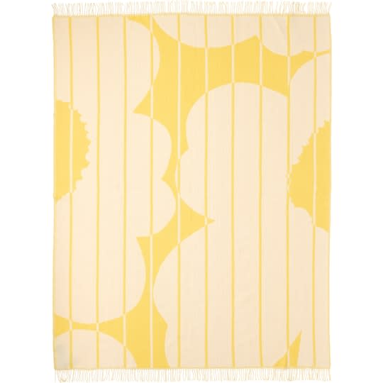 Marimekko Vesi Unikko Viltti Spring Yellow/Ecru 140x180