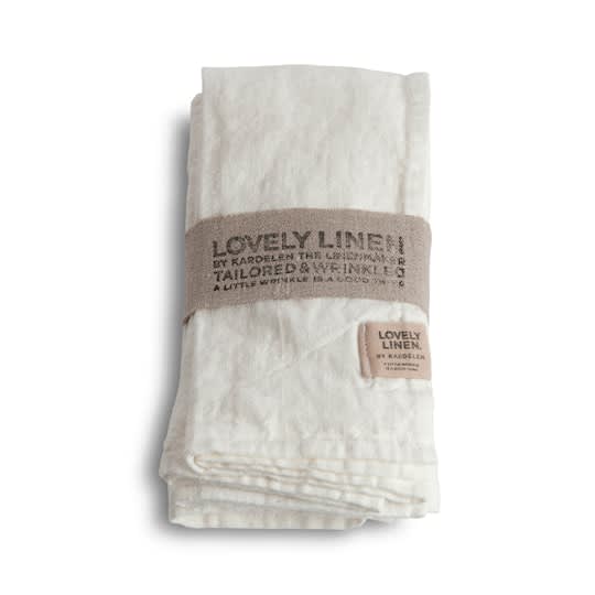 Lovely Linen Lovely Servett Linne Off-White 4-Pack