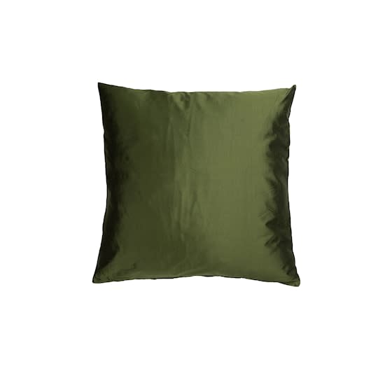 Linum Silk Kuddfodral Moss Green 40x40