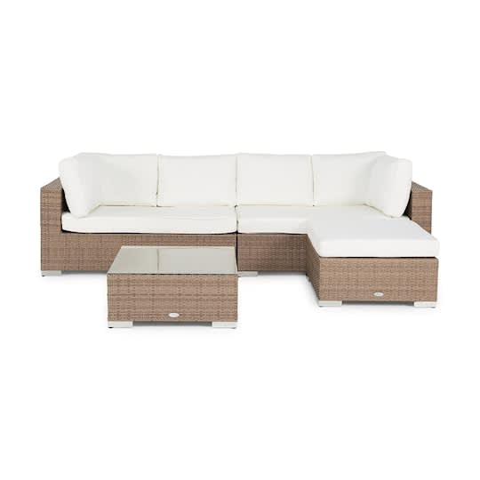 Nordic Outdoor Bora 4-seters loungegruppe inkl. sofa/blokkbord Sand