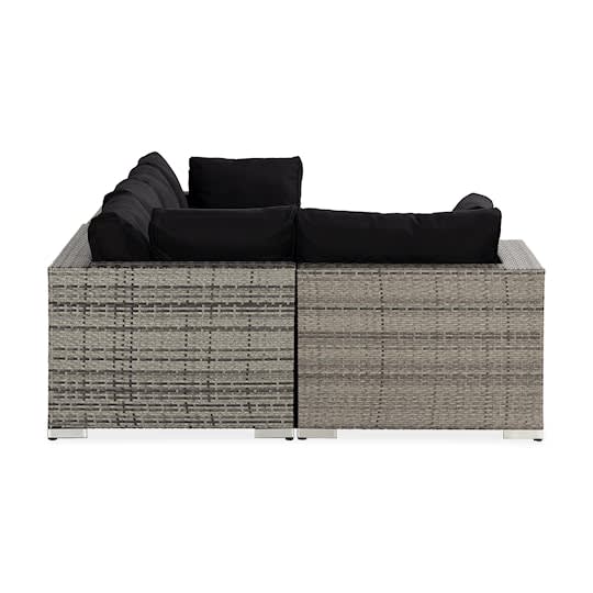 Nordic Outdoor Bora 5-seters lounge sofa inkl. blokkbord Grå