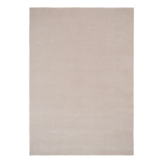 Linie Design Geometric Maze Wollteppich Beige 200x300