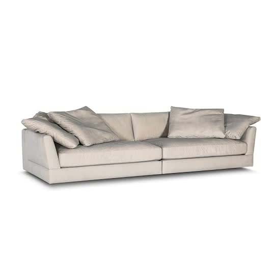 Sleepo Holly 4-Sitzer Sofa Samt Greige 296cm