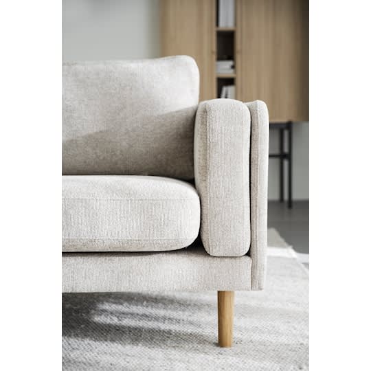 Rowico Home Braden 3-Sitzer Sofa Hellbeige/Eiche