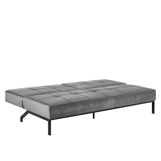 Nordic Home Sund Bäddsoffa Sammet Ljusgrå 198cm