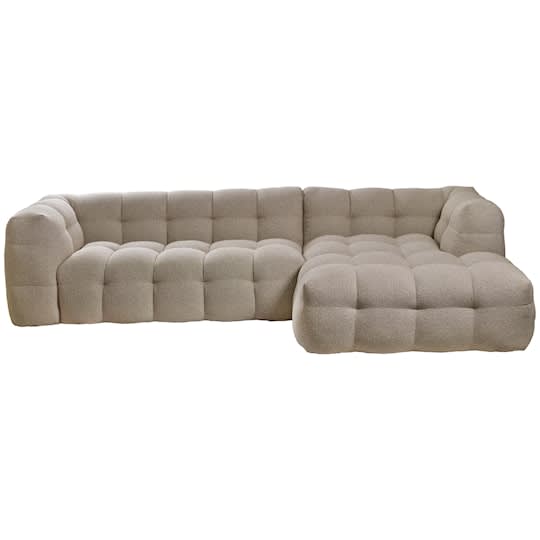 Sleepo Billie Divansofa Høyre Beige Bouclé