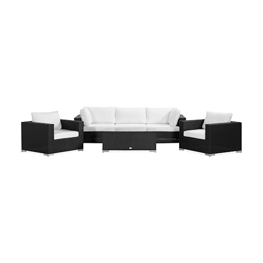 Nordic Outdoor Bora 5-sits Loungegrupp inkl Blockbord Svart