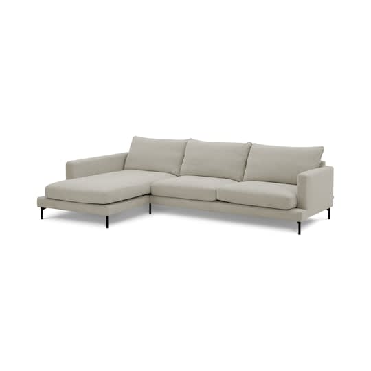 Sleepo Olivia 4-Sitzer Chaiselongue Sofa Links Natur 297cm