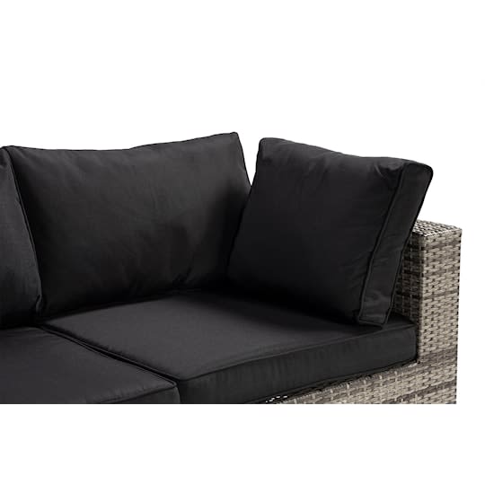 Nordic Outdoor Bora 5-sits Loungesoffa inkl Bord m Hylla Grå