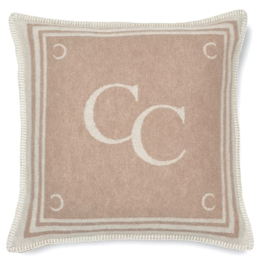 Classic Collection Monogram Kissenbezug Beige 50x50