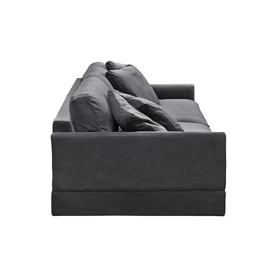 Nordic Home Leah 4-seter Sofa Fløyel Grå 324 cm