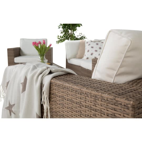 Nordic Outdoor Bora 5-seters Lounge gruppe inkl. Bord med Hylle Sand