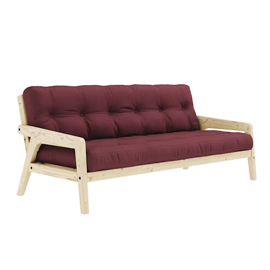 Karup Design Grab Bäddsoffa Natur/Bordeaux 204cm