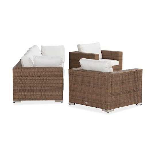 Nordic Outdoor Bora 7-seters Loungegruppe inkl. Blokkbord Sand