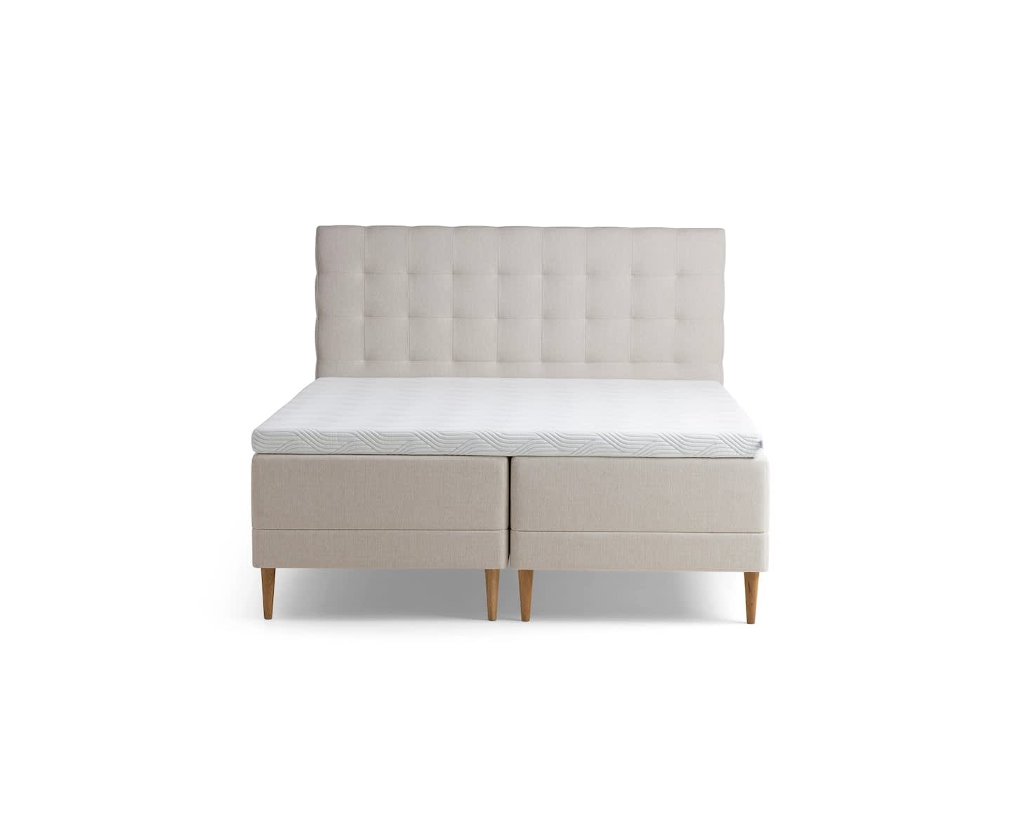 Tempur Promise Ramsäng Ivory 160x200 Pro Plus SmartCool 8cm Mjuk Rundat Ekben 19cm