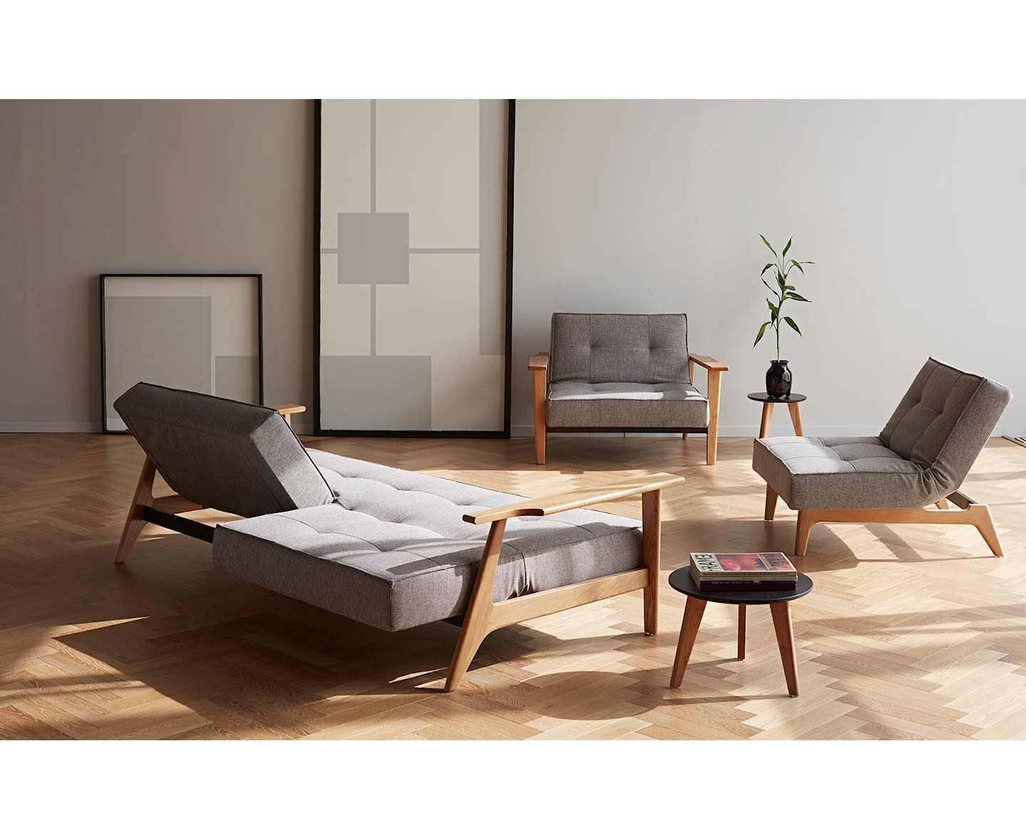 Innovation Living Splitback Frej Bäddsoffa Mixed Dance Grey 115x200