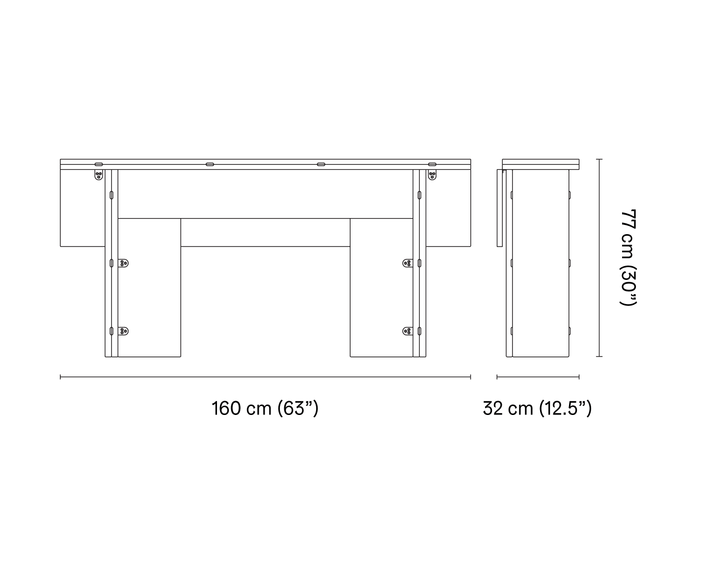 Design House Stockholm Flip Multibord Svart 160cm