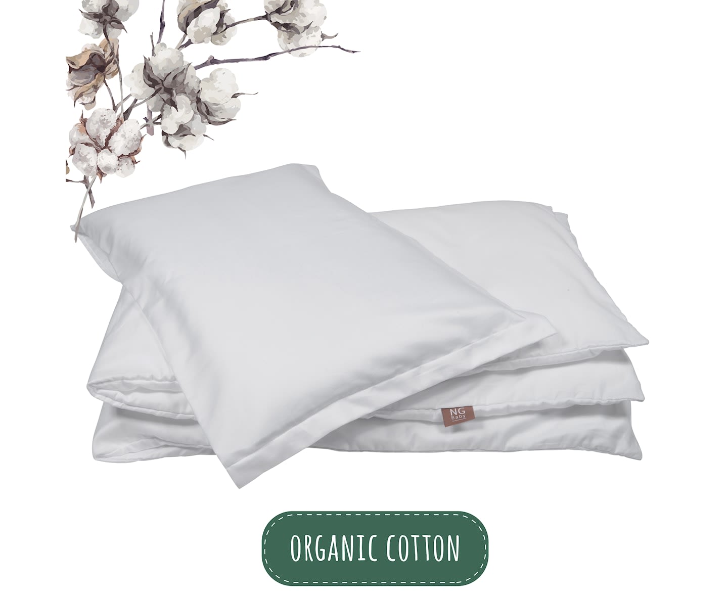 NG Baby Organic Basic Påslakanset 100x130