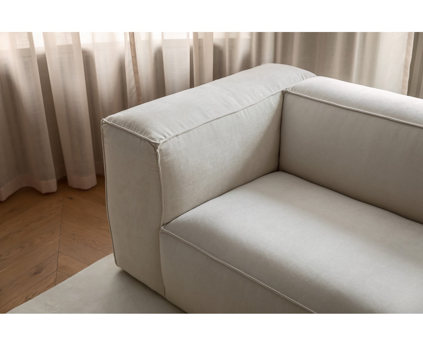 Sleepo Luca Divansofa Høyre Creme 309cm