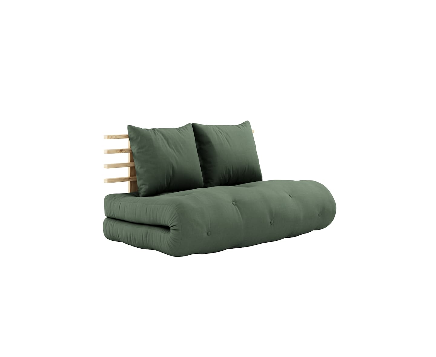 Karup Design Shin Sano Bäddsoffa Natur/Olive Green 140cm