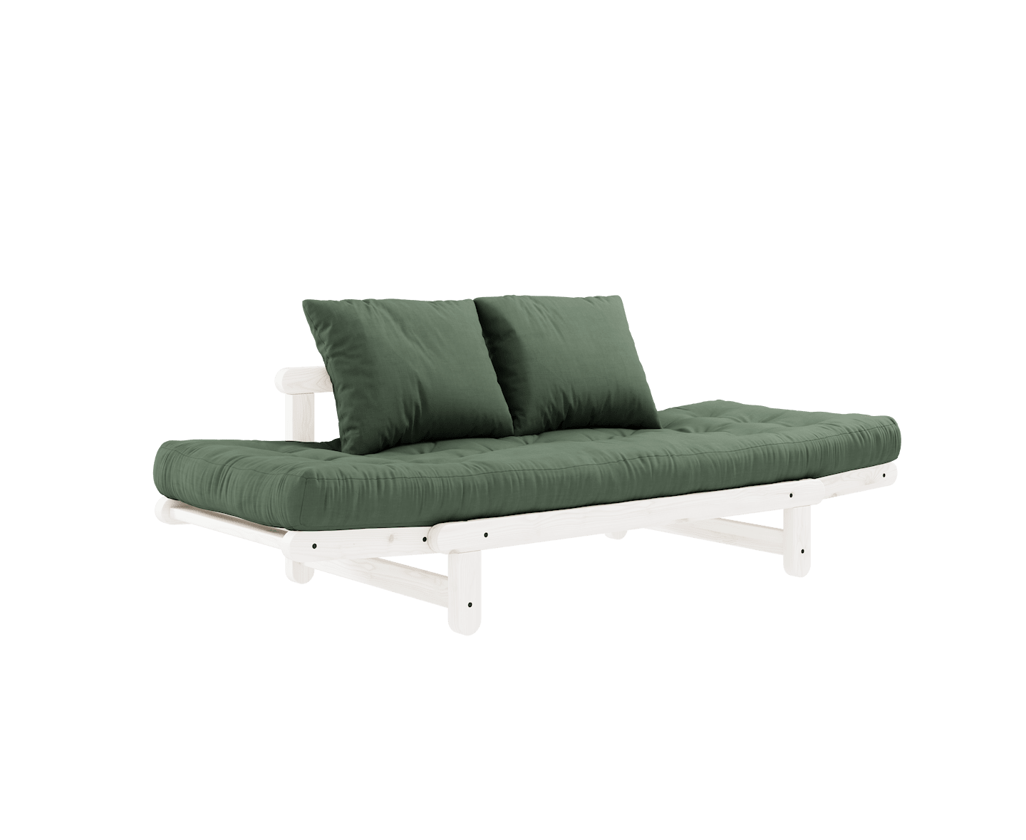 Karup Design Beat Bäddsoffa Vit/Olive Green 200cm