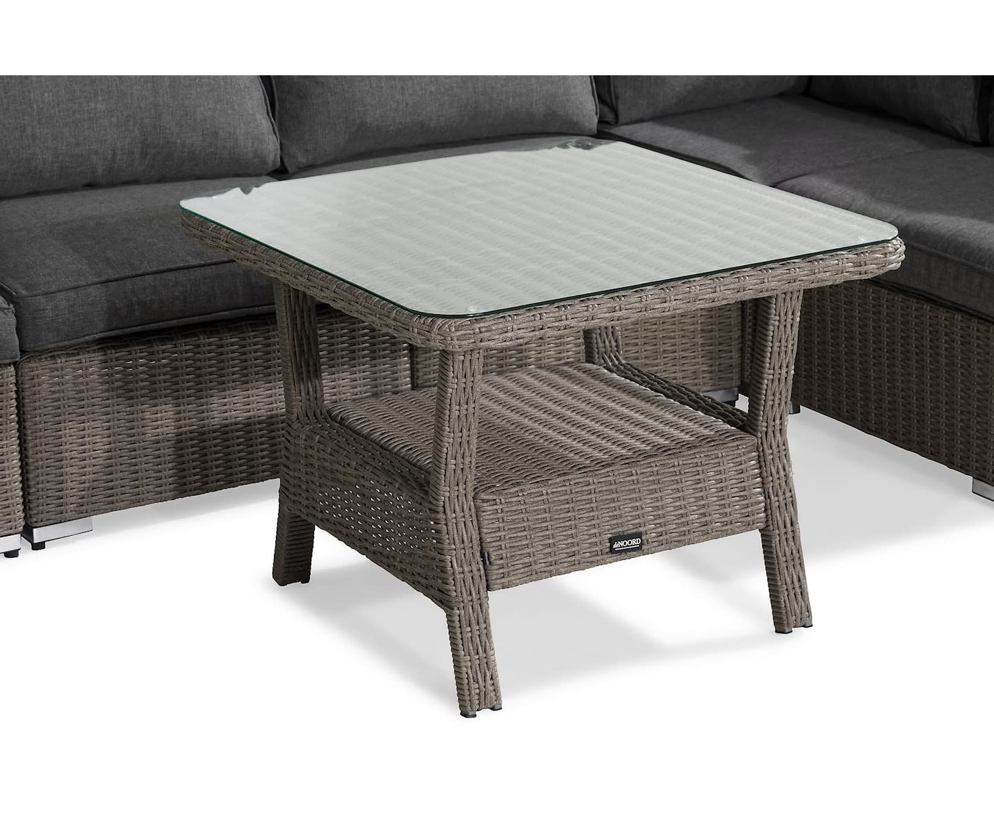 Nordic Outdoor Lillian 6-sits Loungegrupp m Armstöd Brun/Mörkgrå