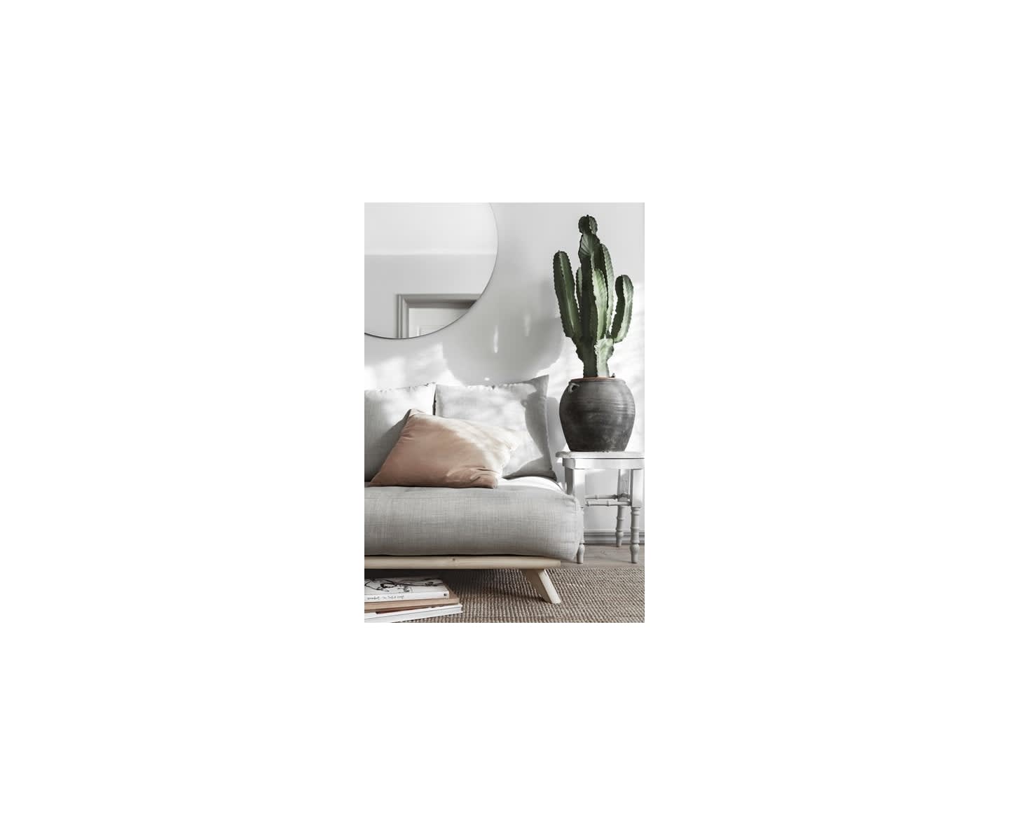 Karup Design Senza Bäddsoffa Natur/Bordeaux 200cm