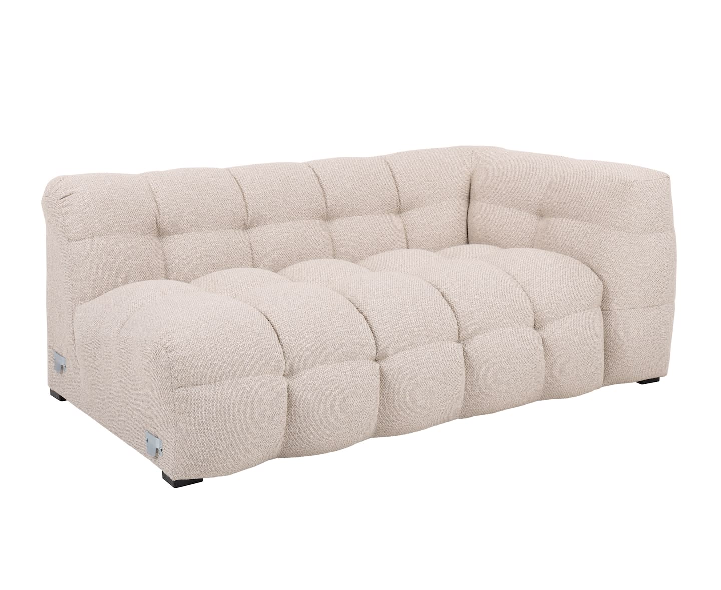 Sleepo Billie 2-Sitzer Sofa Modul Rechts Armlehne Beige Bouclé 174cm