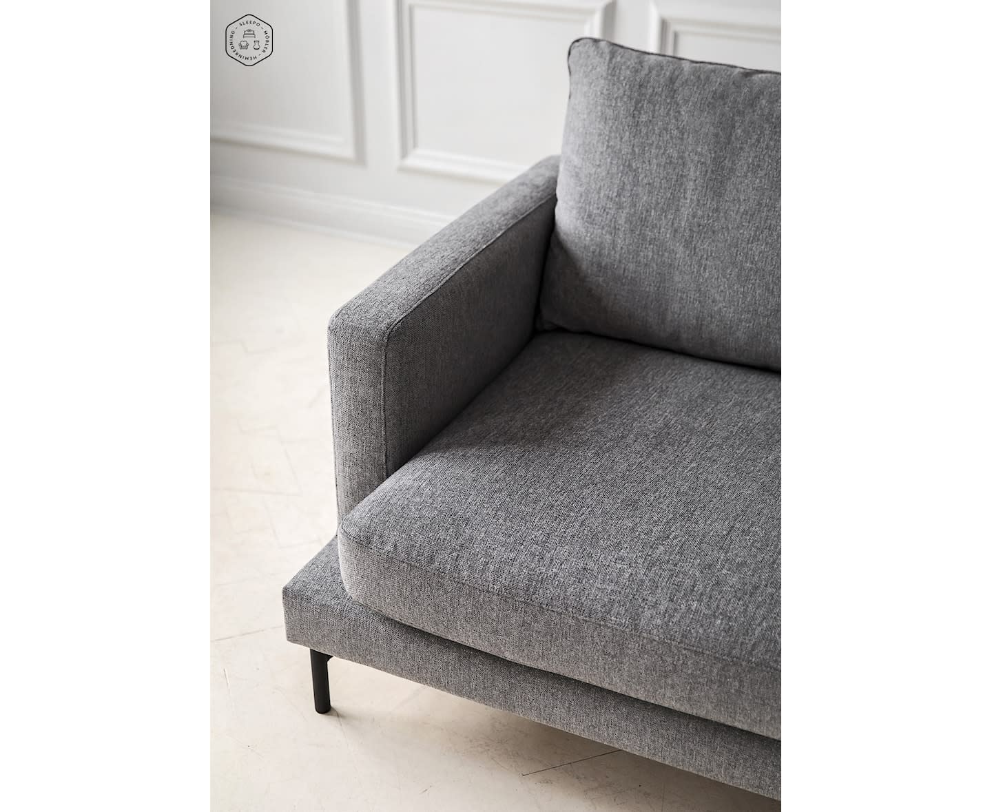 Sleepo Olivia 4-Sitzer Sofa Grau 266cm